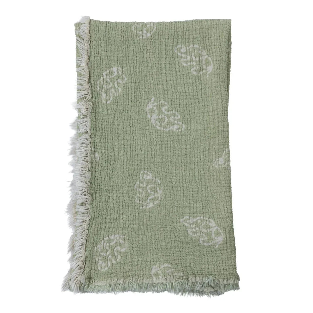 Mollia Vehicle Print Muslin Baby Blanket (80 x 100 cm) - Green