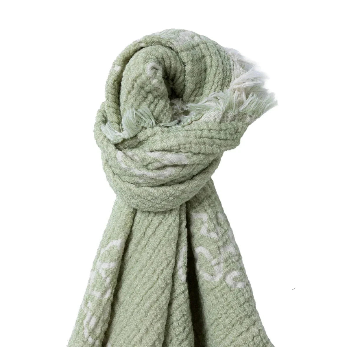 Mollia Vehicle Print Muslin Baby Blanket (80 x 100 cm) - Green