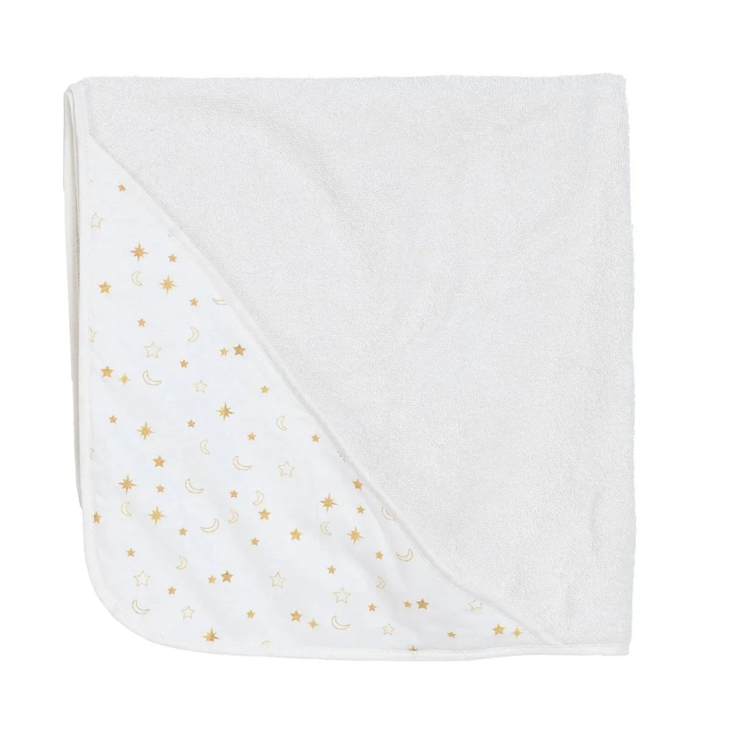 Mollia Star Print Baby Bath Towel (75 x 75 cm) - Ecru