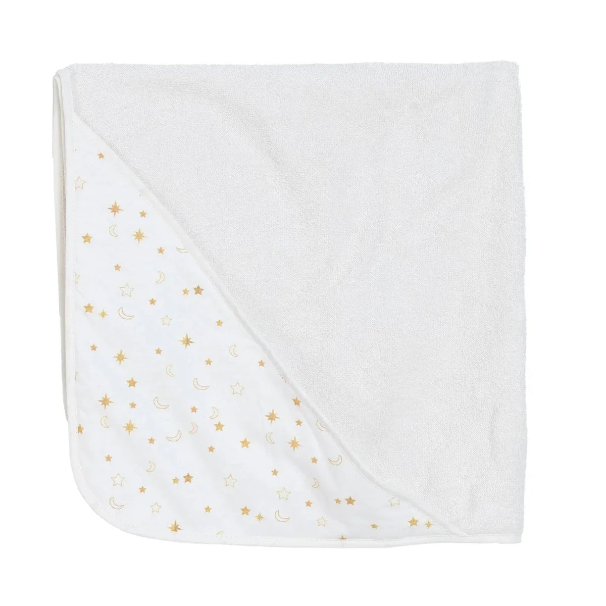 Mollia Star Print Baby Bath Towel (75 x 75 cm) - Ecru