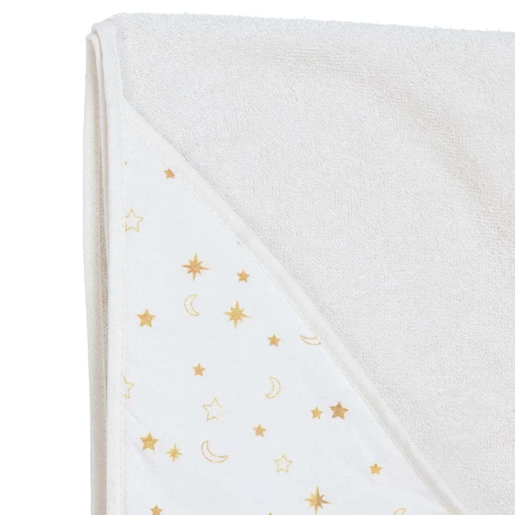 Mollia Star Print Baby Bath Towel (75 x 75 cm) - Ecru