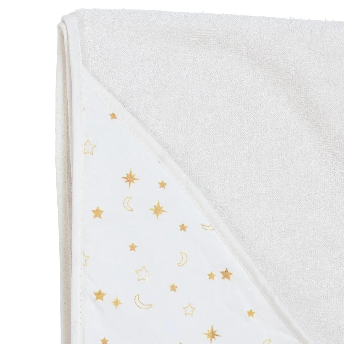 Mollia Star Print Baby Bath Towel (75 x 75 cm) - Ecru