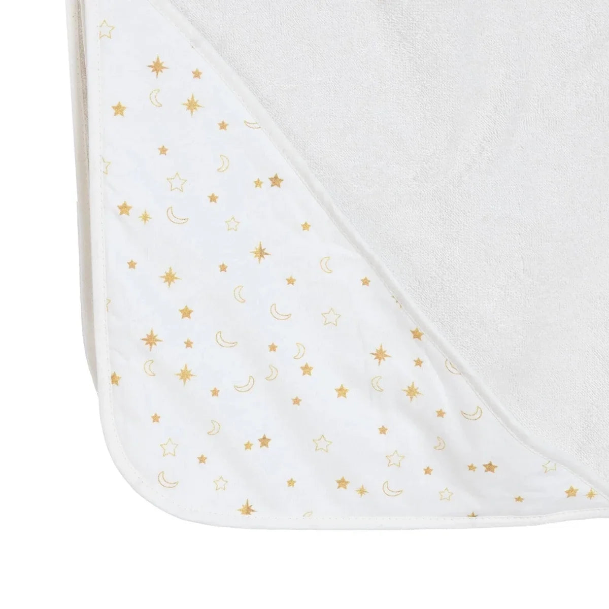 Mollia Star Print Baby Bath Towel (75 x 75 cm) - Ecru