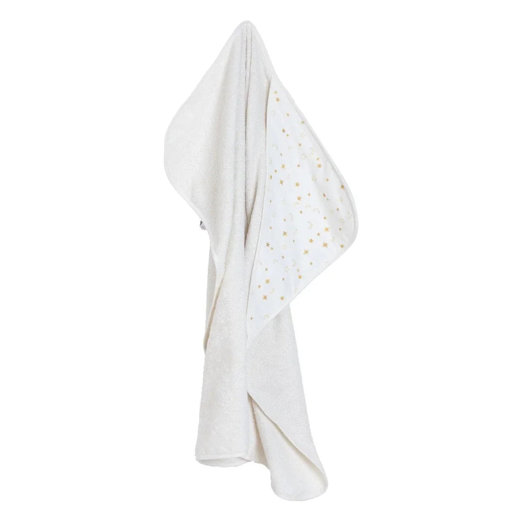 Mollia Star Print Baby Bath Towel (75 x 75 cm) - Ecru