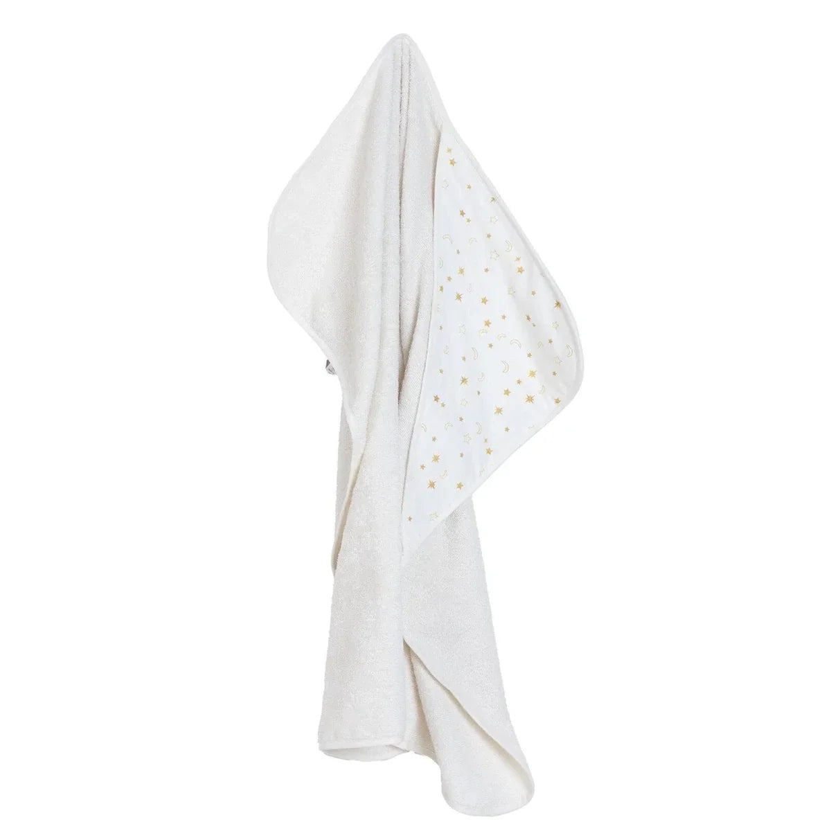 Mollia Star Print Baby Bath Towel (75 x 75 cm) - Ecru