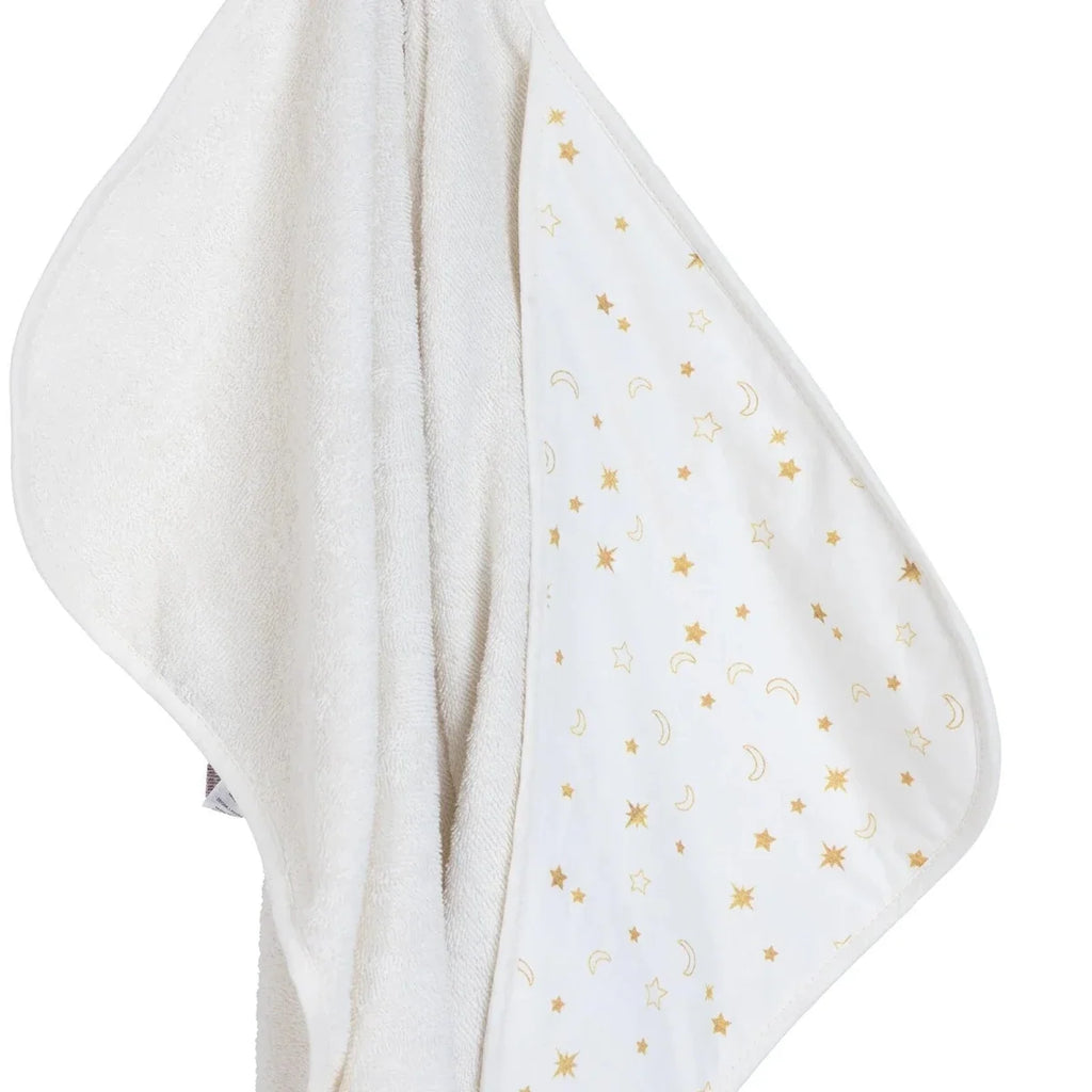 Mollia Star Print Baby Bath Towel (75 x 75 cm) - Ecru