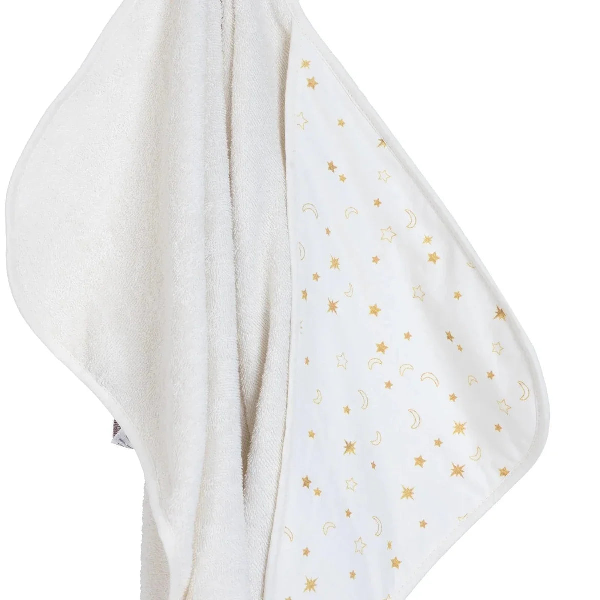 Mollia Star Print Baby Bath Towel (75 x 75 cm) - Ecru