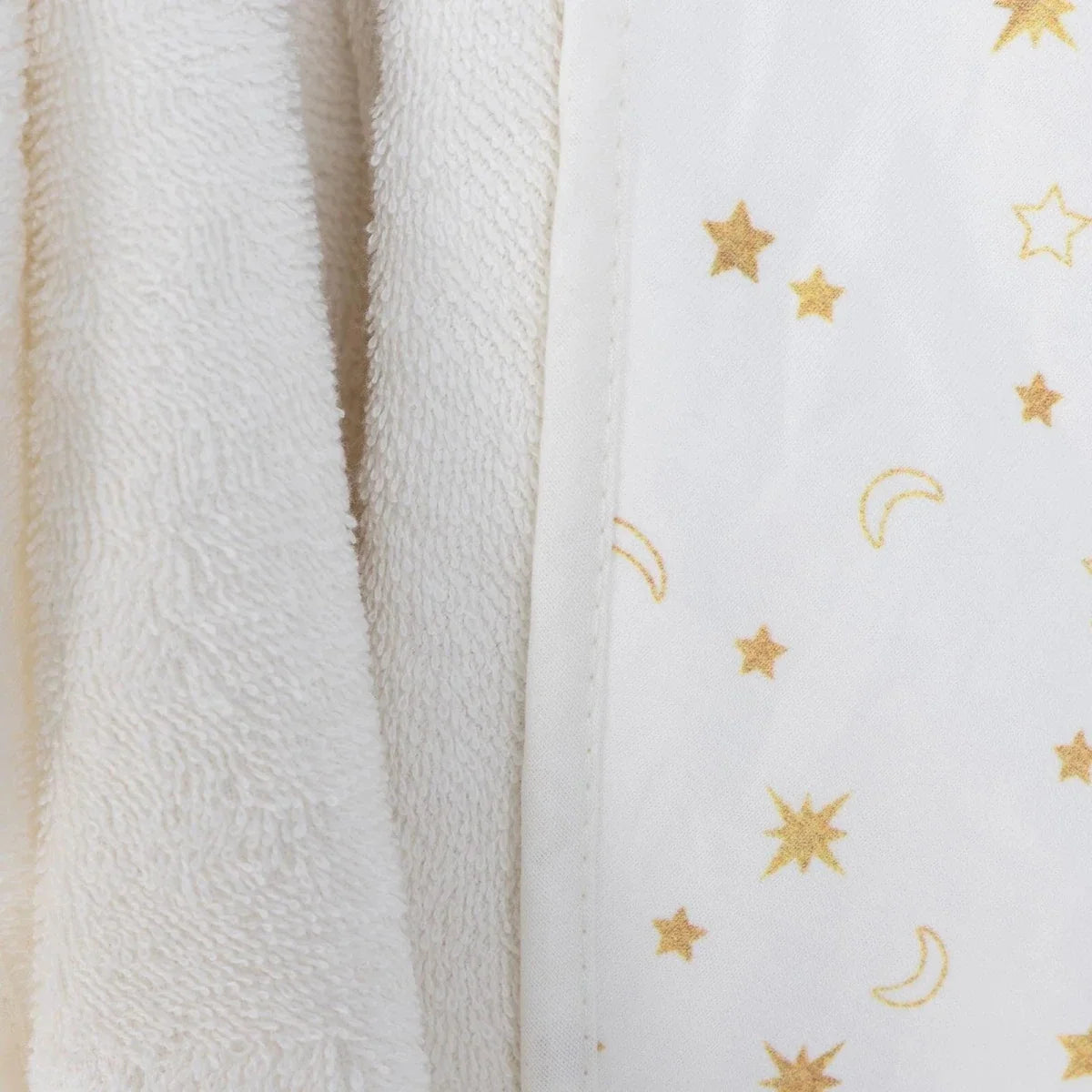 Mollia Star Print Baby Bath Towel (75 x 75 cm) - Ecru
