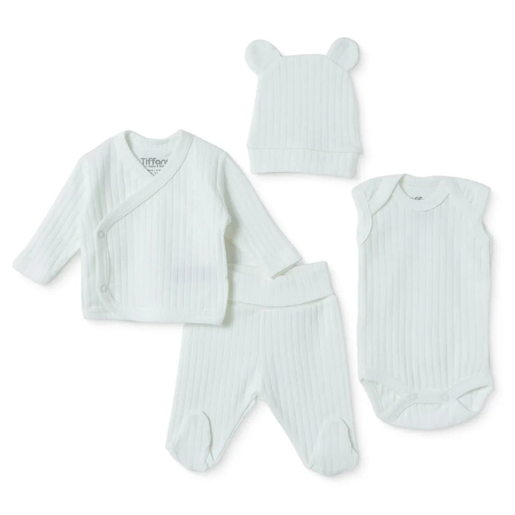 Tiffany 4 Piece Premature Baby Hospital Bag Set - Ecru