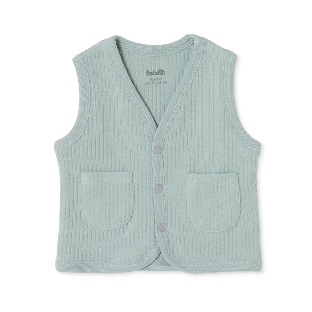 Bebetto Pocket V Neck Animal Print Baby Gilet (1-3 Months to 12 Months) - Multicolour