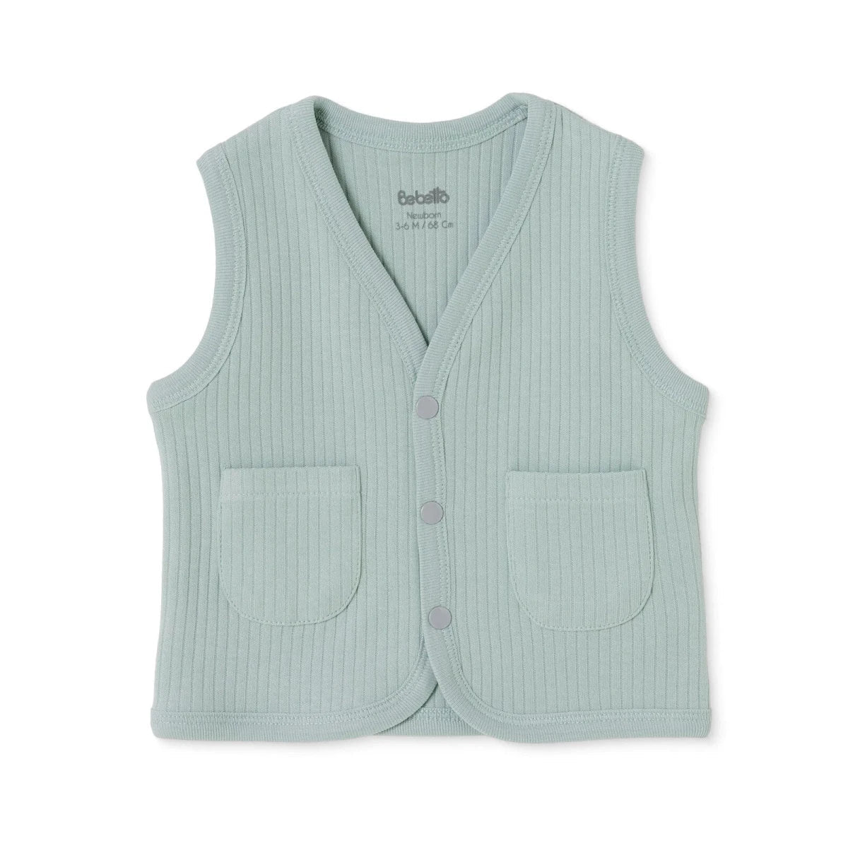 Bebetto Pocket V Neck Animal Print Baby Gilet (1-3 Months to 12 Months) - Multicolour