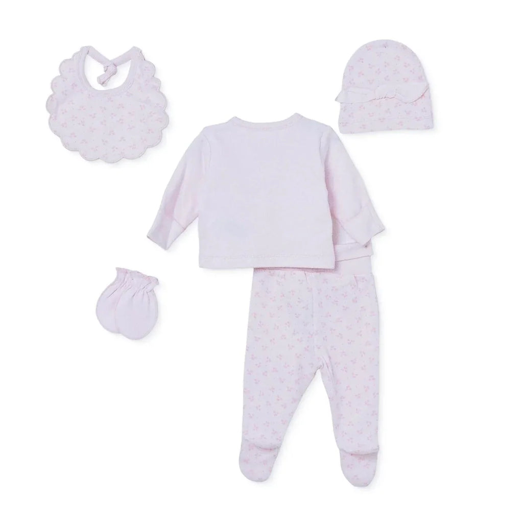 Bebetto 5 Piece Floral Print Baby Hospital Bag Set (Newborn) - Pink