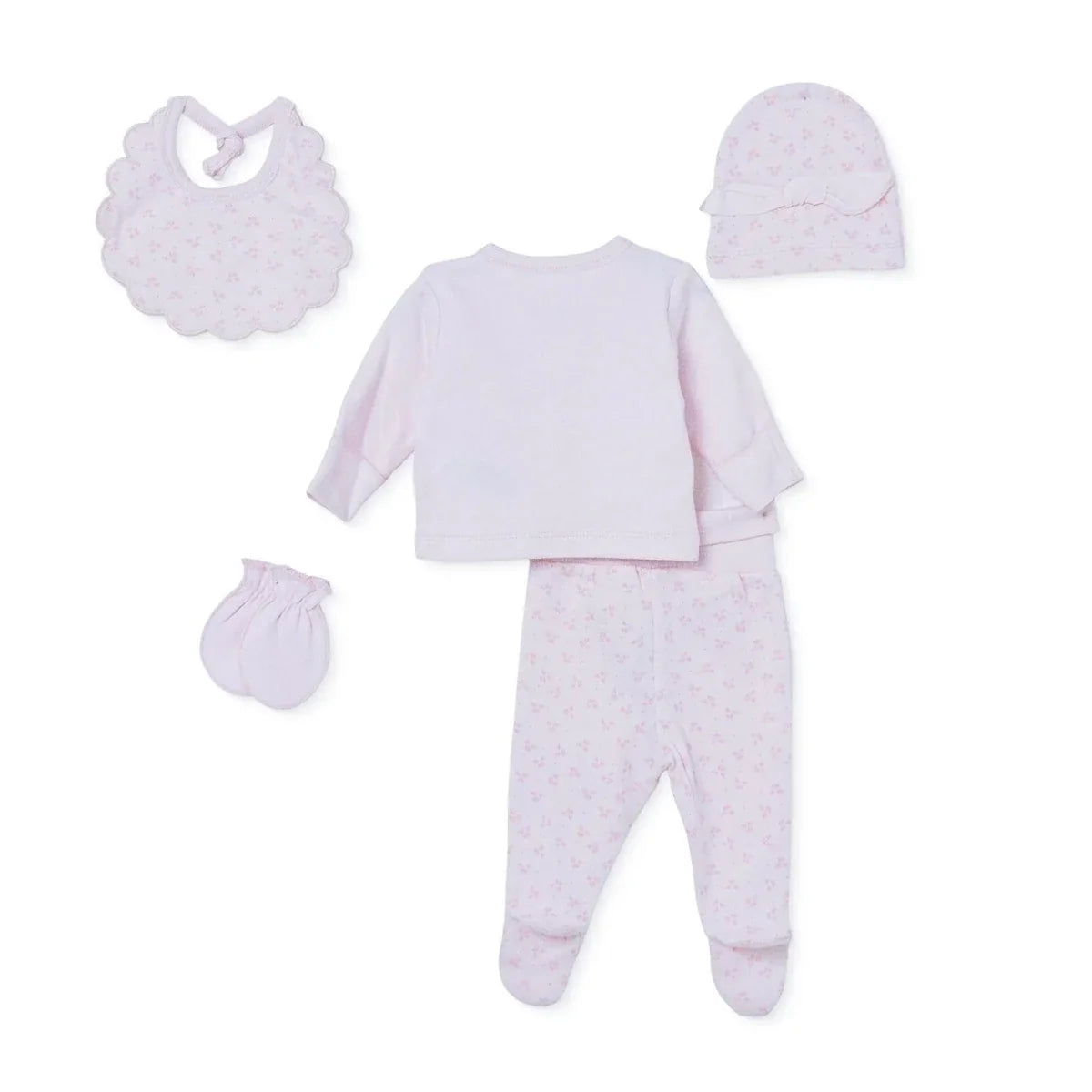 Bebetto 5 Piece Floral Print Baby Hospital Bag Set (Newborn) - Pink