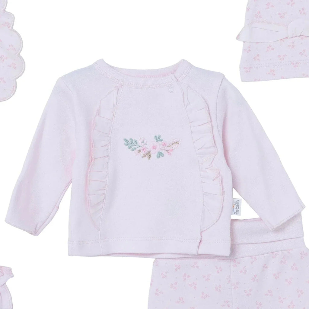 Bebetto 5 Piece Floral Print Baby Hospital Bag Set (Newborn) - Pink