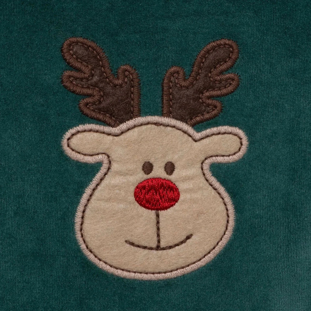 HelloBaby Reindeer Long Sleeve Velour Baby Bodysuit (1-3 Months to 2-3 Years) - Green