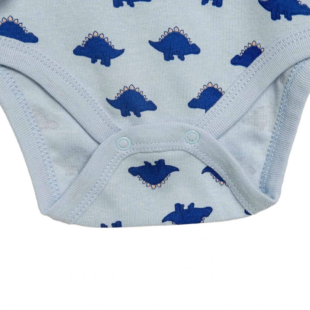 HelloBaby 2 Pack "Mummy Loves You" Slogan Long Sleeve Baby Bodysuits (1-3 Months to 2-3 Years) - Blue