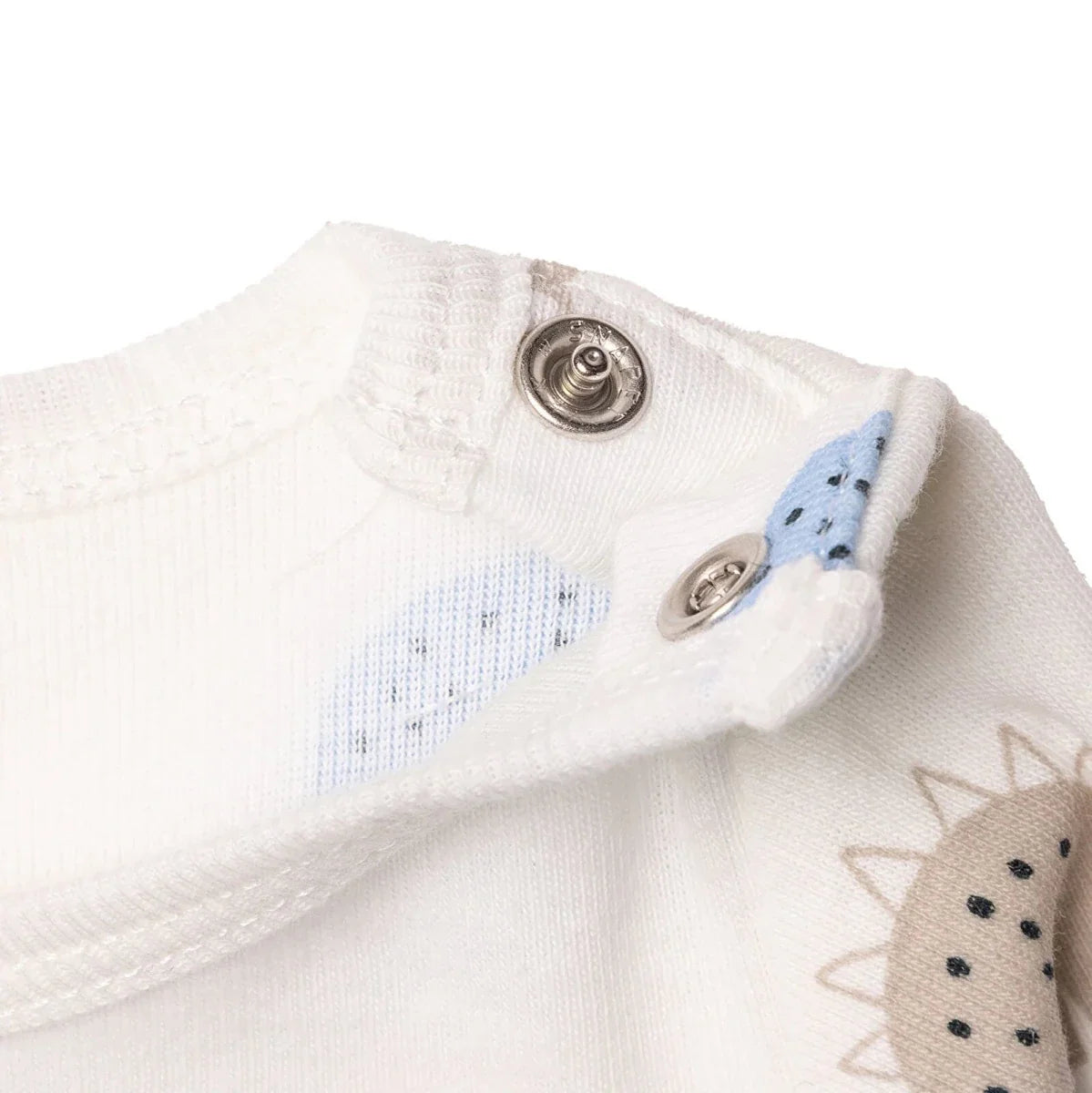 HelloBaby 2 Pack Dinosaur Print Long Sleeve Baby Bodysuits (1-3 Months to 2-3 Years) - Light Blue