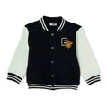 HelloBaby Bear Print Varsity Baby Jacket (6-9 Months to 4-5 Years) - Black