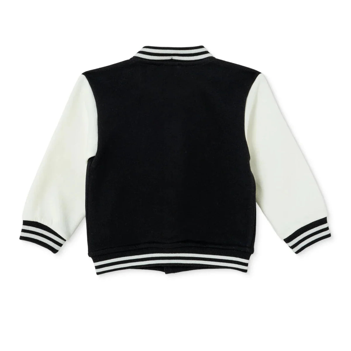 HelloBaby Bear Print Varsity Baby Jacket (6-9 Months to 4-5 Years) - Black