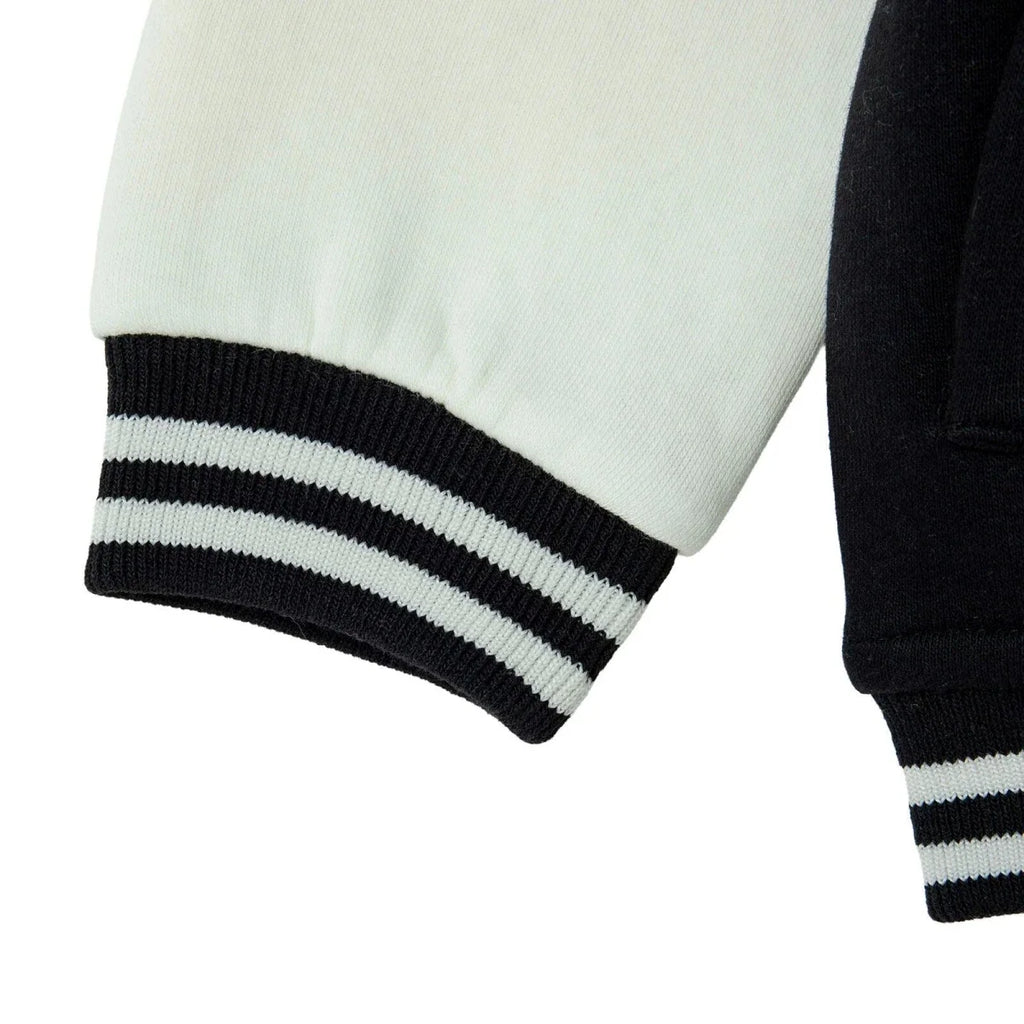 HelloBaby Bear Print Varsity Baby Jacket (6-9 Months to 4-5 Years) - Black
