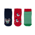 HelloBaby 3 Pack Reindeer Print Towelling Baby Socks (Newborn to 2-3 Years) - Red