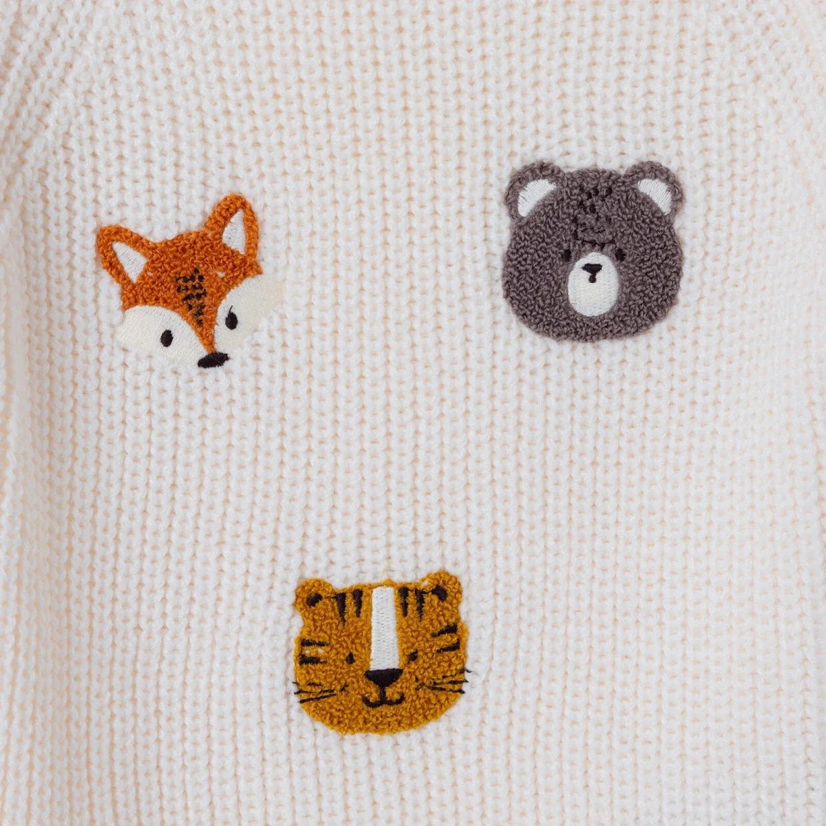 HelloBaby Animal Motif Knitted Baby Jumper (9-12 Months to 3-4 Years) - Ecru