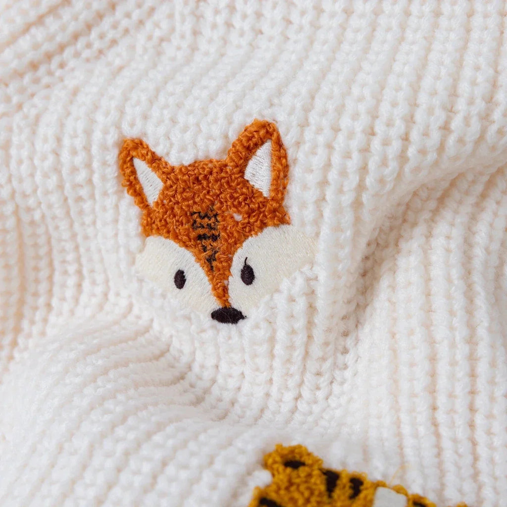 HelloBaby Animal Motif Knitted Baby Jumper (9-12 Months to 3-4 Years) - Ecru