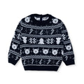 HelloBaby Christmas Motif Buttoned Knitted Baby Jumper (9-12 Months to 3-4 Years) - Navy Blue