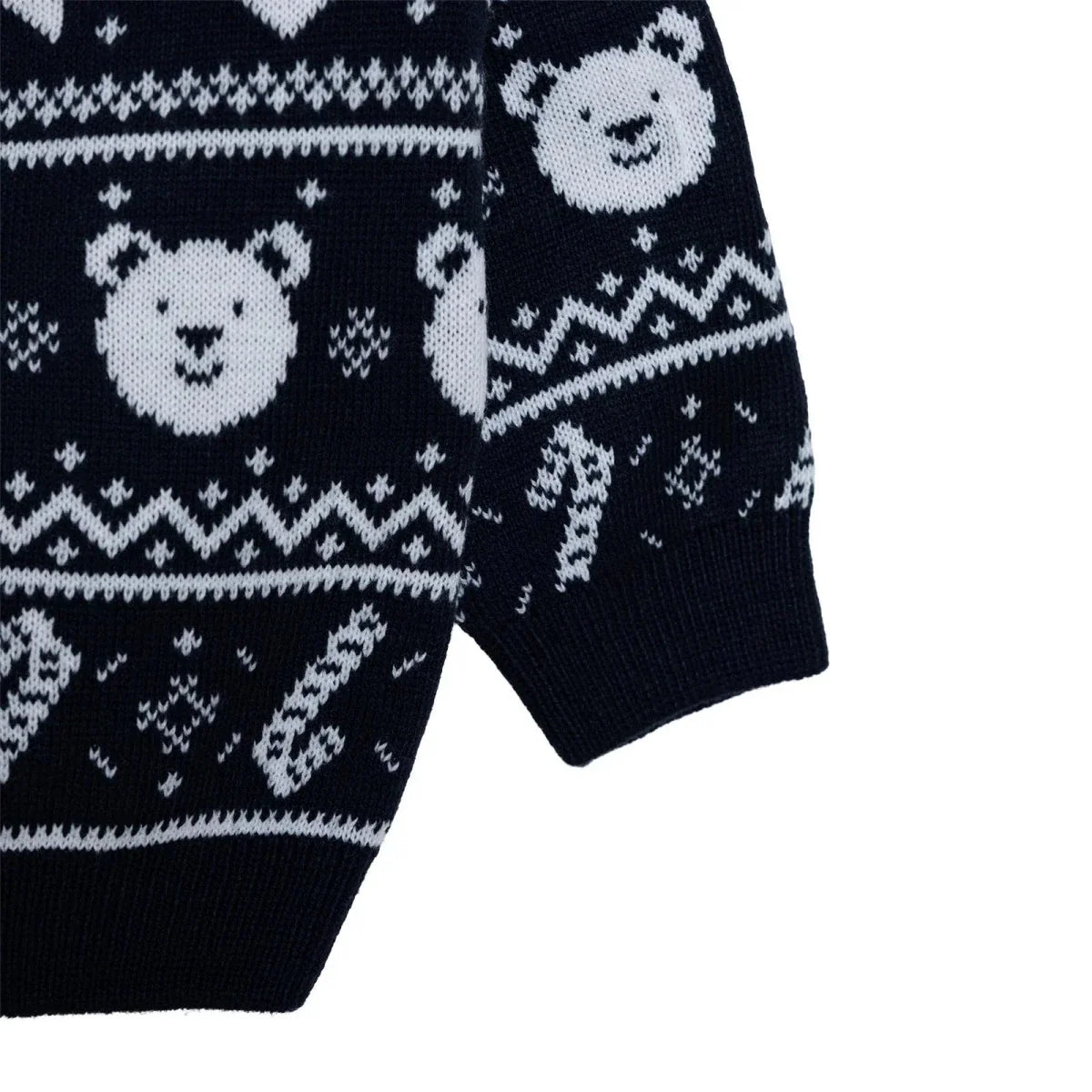 HelloBaby Christmas Motif Buttoned Knitted Baby Jumper (9-12 Months to 3-4 Years) - Navy Blue