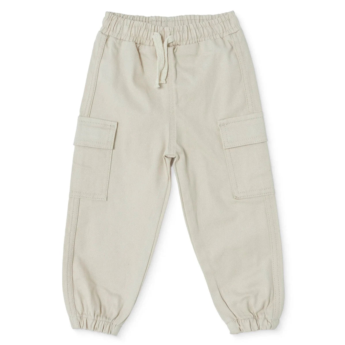 HelloBaby Drawstring Gabardine Baby Trousers (6-9 Months to 4-5 Years) - Ecru