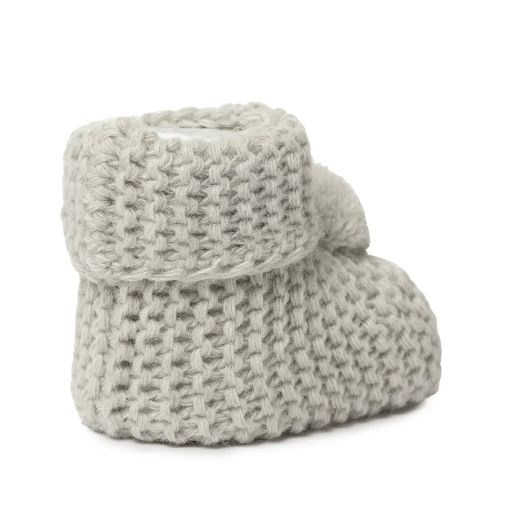 HelloBaby Fine Knit Baby Booties (Newborn to 3 Months) - Grey