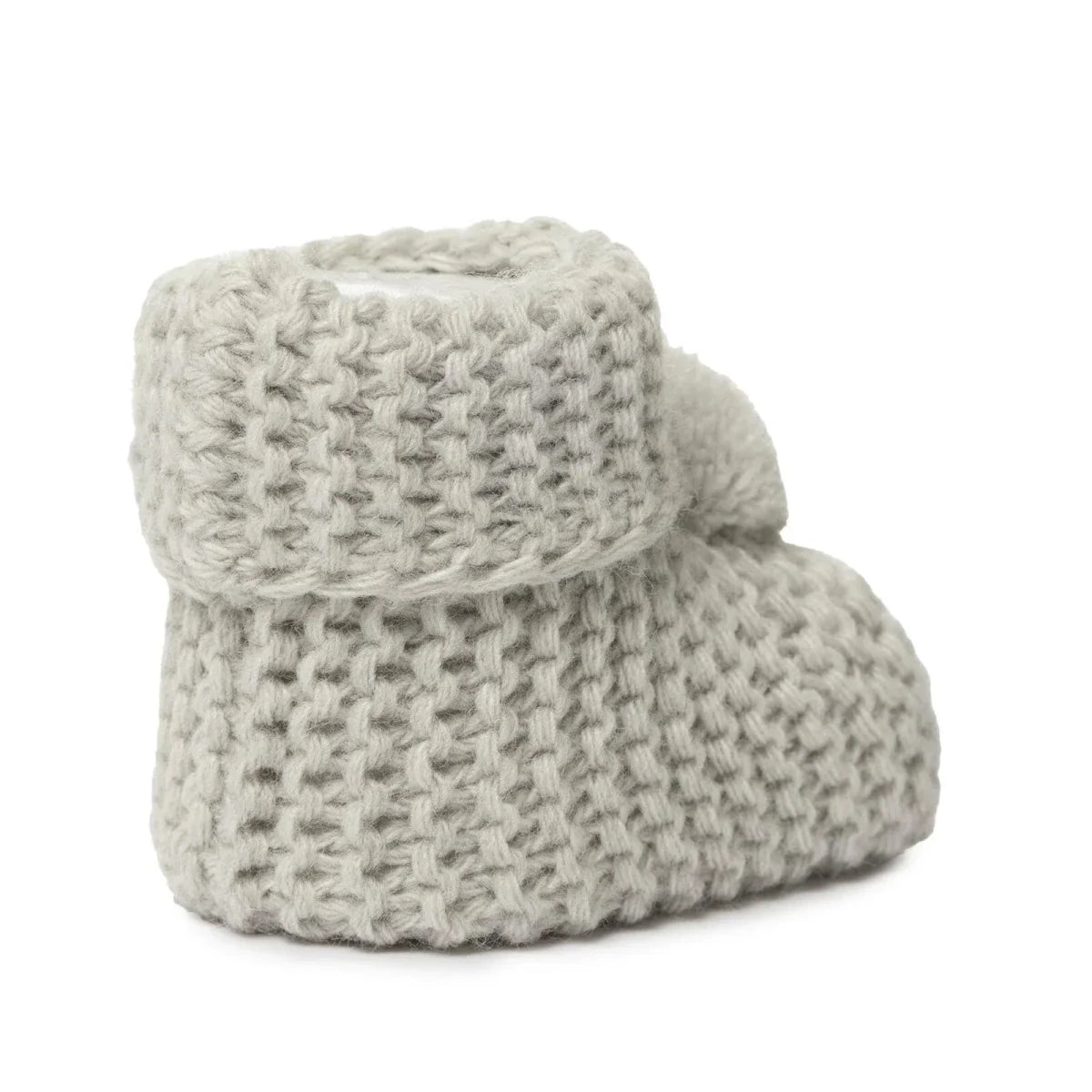 HelloBaby Fine Knit Baby Booties (Newborn to 3 Months) - Grey