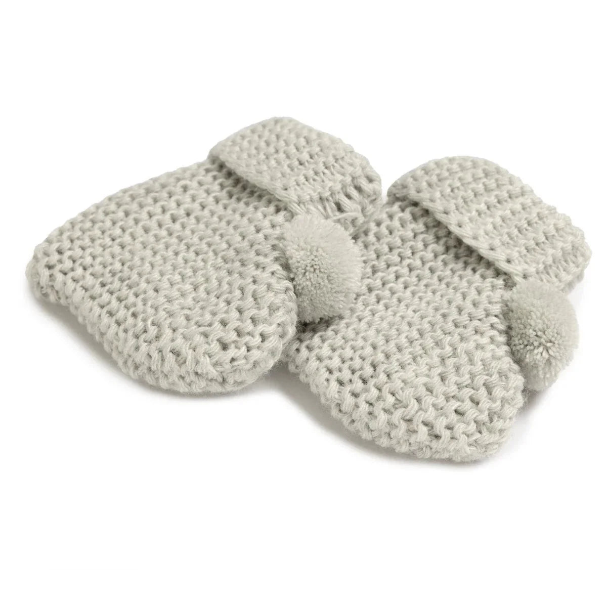 HelloBaby Fine Knit Baby Booties (Newborn to 3 Months) - Grey
