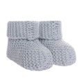 Kitti Knitted Baby Booties (One Size) - Grey