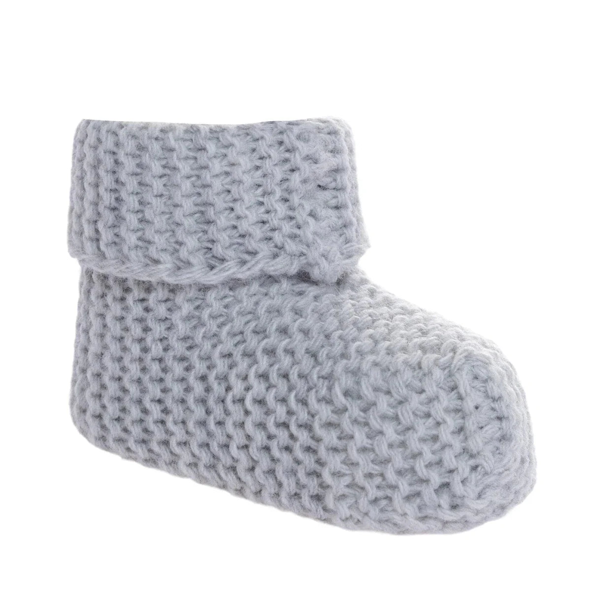 Kitti Knitted Baby Booties (One Size) - Grey