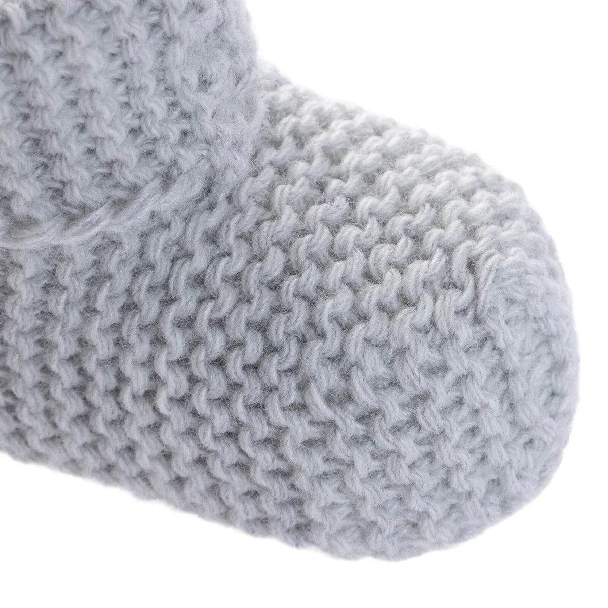 Kitti Knitted Baby Booties (One Size) - Grey