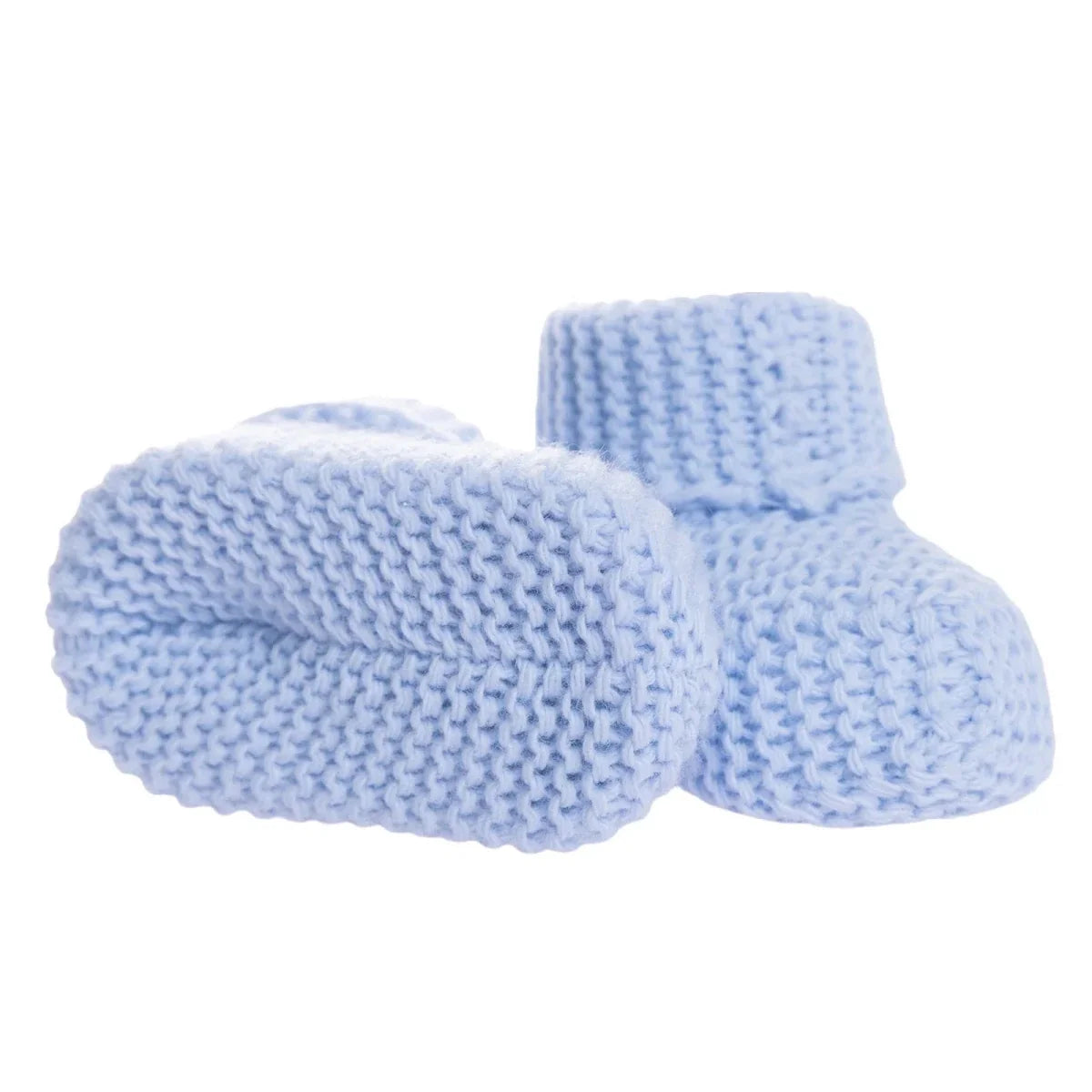 Kitti Knitted Baby Booties (One Size) - Blue