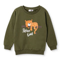HelloBaby Tiger Print Brushed Loopback Baby Sweatshirt (3-6 Months to 4-5 Years) - Khaki