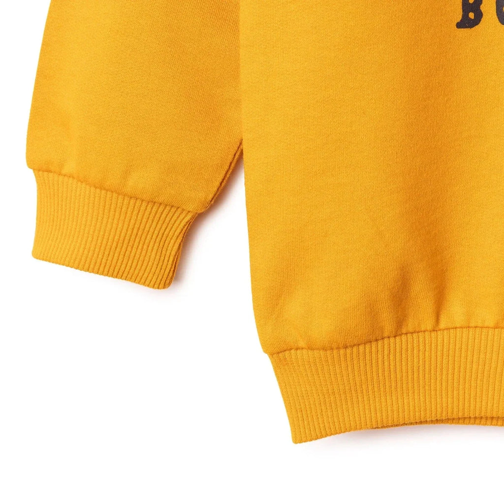 HelloBaby "Good Vibe" Slogan Brushed Loopback Baby Sweatshirt (3-6 Months to 4-5 Years) - Yellow