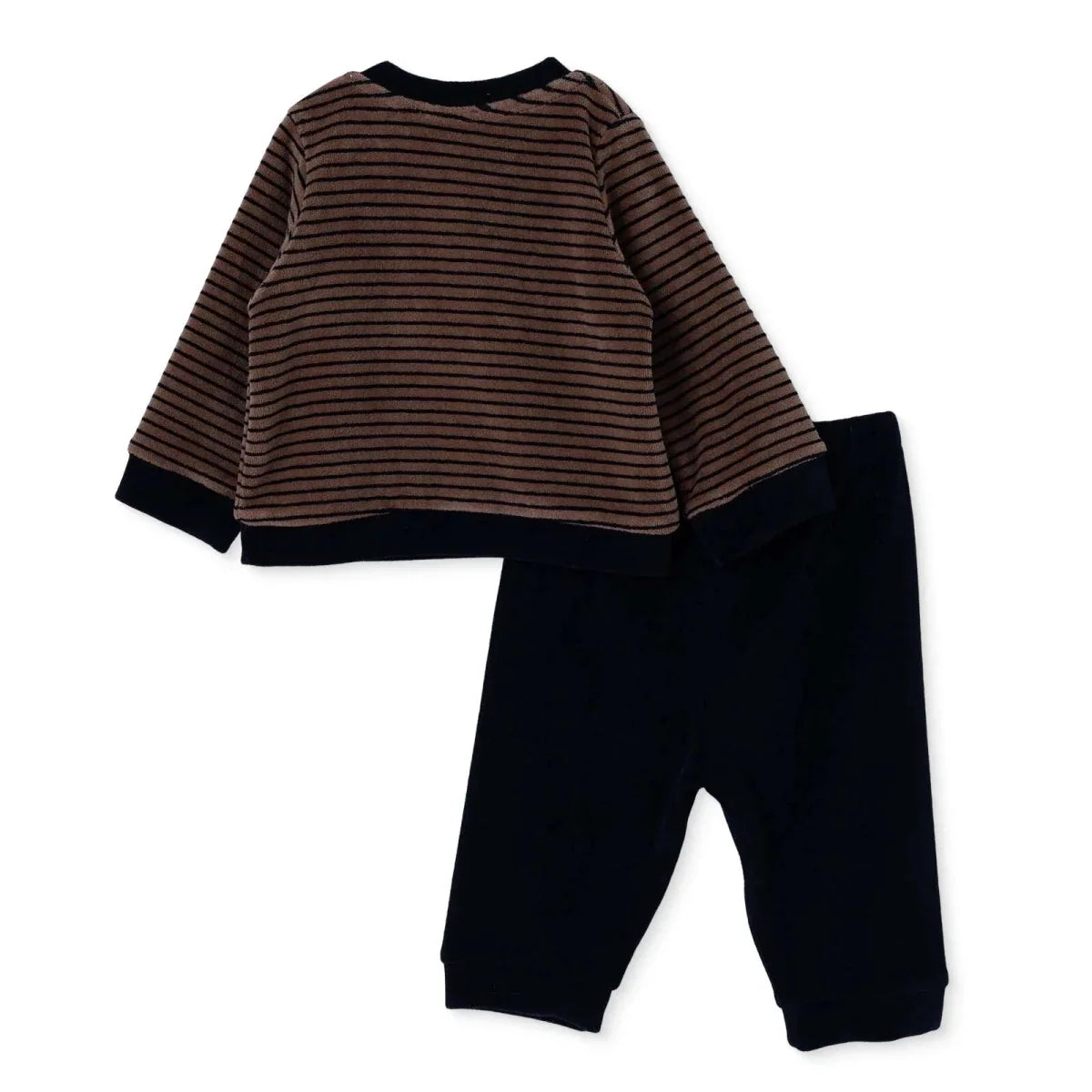 HelloBaby Velour Baby Sweatshirt & Leggings Set (1-3 Months to 12 Months) - Navy Blue