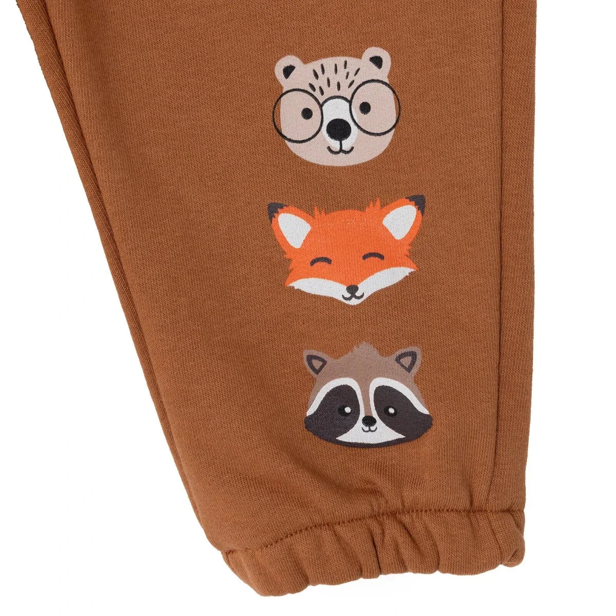 HelloBaby Animal Print Baby Sweatshirt & Joggers Set (6-9 Months to 4-5 Years) - Light Brown