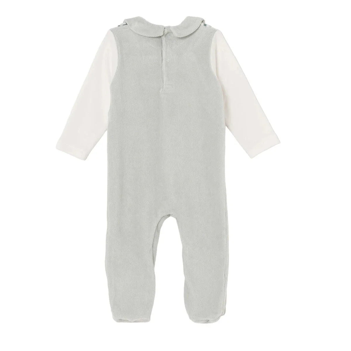 HelloBaby Car Embroidered Corduroy Footed Baby Sleepsuit (Newborn to 6-9 Months) - Green