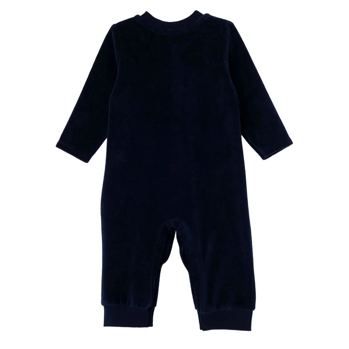 HelloBaby Dinosaur Print Footless Velour Baby Sleepsuit (Newborn to 6-9 Months) - Navy Blue