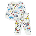HelloBaby Vehicle Print Interlock Baby Pyjama Set (3-6 Months to 3-4 Years) - Ecru