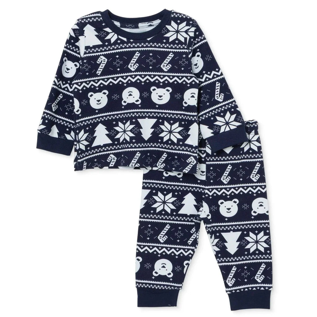 HelloBaby Festive Print Interlock Baby Pyjama Set (3-6 Months to 3-4 Years) - Navy Blue