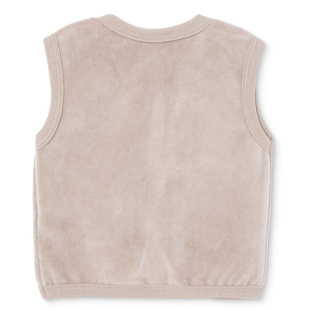 HelloBaby Animal Print Velour Baby Gilet (Newborn to 6-9 Months) - Brown