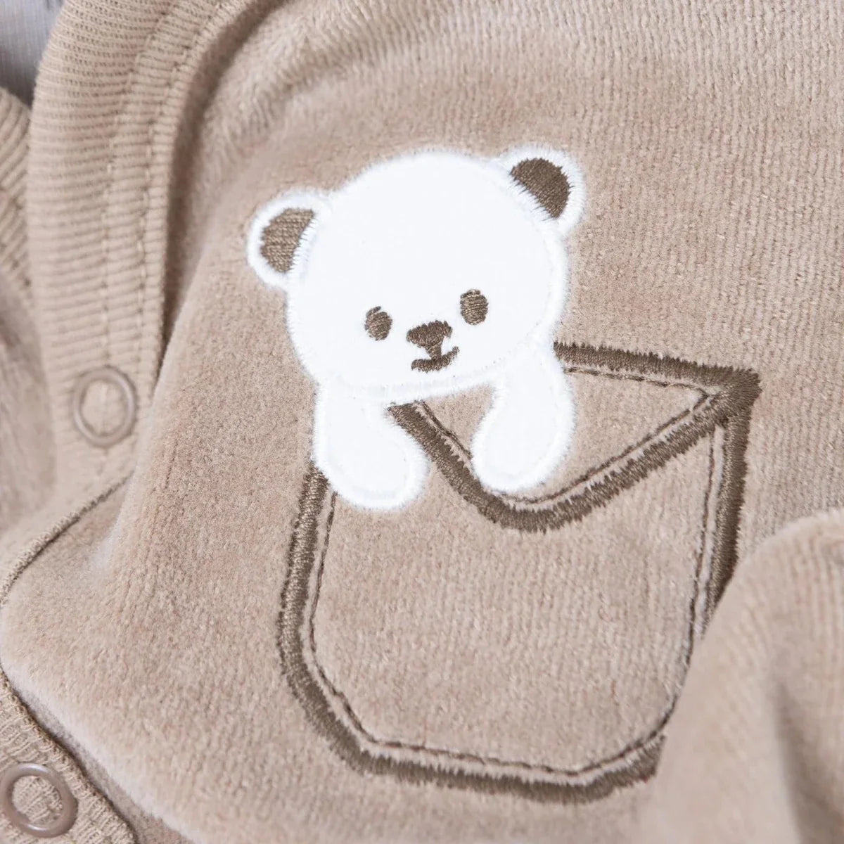 HelloBaby Animal Print Velour Baby Gilet (Newborn to 6-9 Months) - Brown