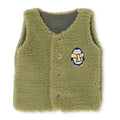 HelloBaby Penguin Print Buttoned Fleece Baby Gilet (1-3 Months to 12 Months) - Green Printed