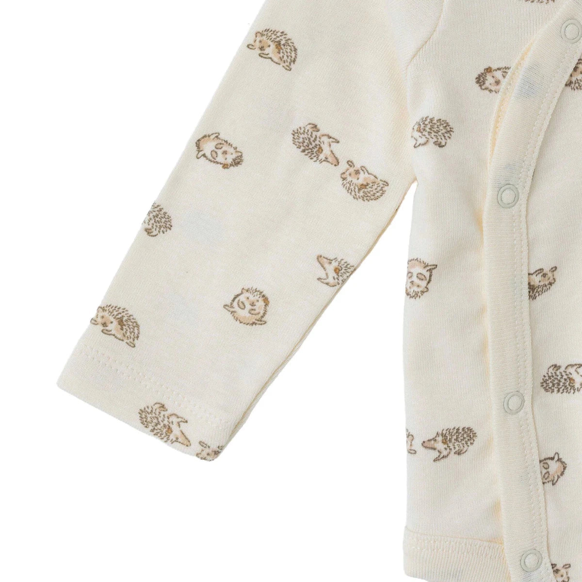 HelloBaby Animal Print Long Sleeve Baby Bodysuit (Newborn to 6-9 Months) - Ecru