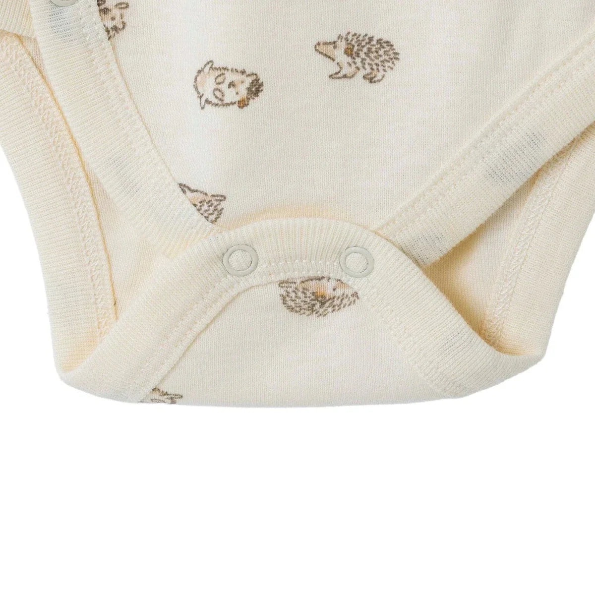HelloBaby Animal Print Long Sleeve Baby Bodysuit (Newborn to 6-9 Months) - Ecru